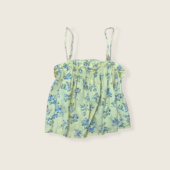 Garage Tops - 3/$30 Garage Buttercup Yellow Crop Floral Cami S